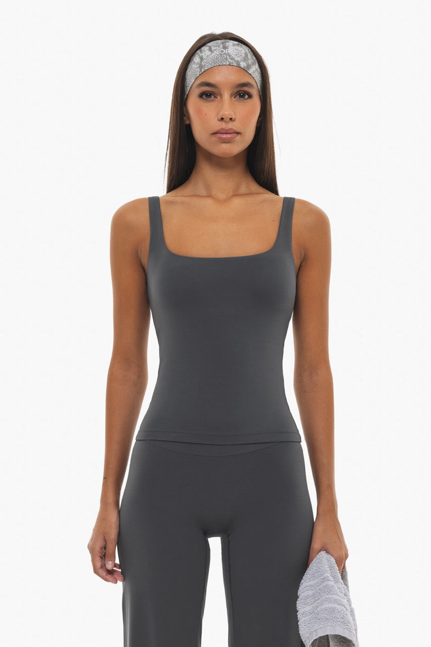 Top Wavy Tank Bra - Teal