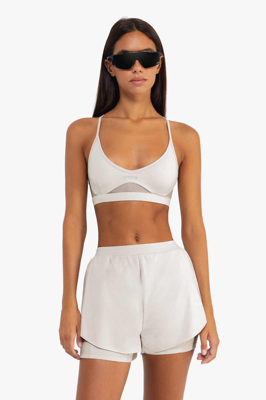 Power Mesh Sports Bra - Coconut