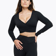 Top Crossed Manches Longues - Black