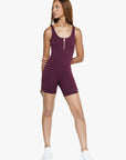 Combinaison Short Zip Tech - Deep Purple