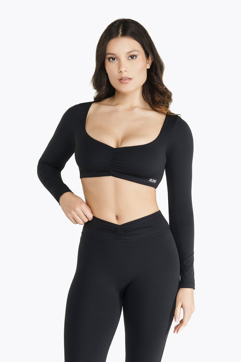 Long Sleeve Top Crush - Black
