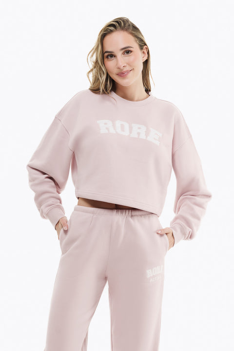 IVY Crop Sweatshirt - Cotton Candy