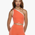 Top Asymétrique Retro - Golden Peach