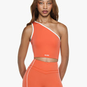 Top Asymétrique Retro - Golden Peach