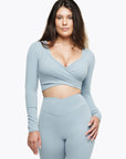 Top Crossed Manches Longues - Powder Blue