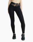 Legging Crossed Lift - Blurry Leopard