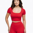 Top Square Manches Courtes - True Red