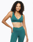 Brassière Crossed - Deep Teal