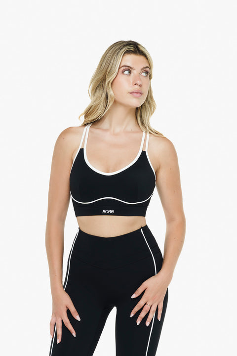 Contour Retro Sports Bra - Black