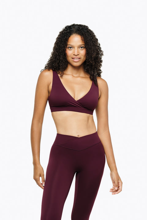 Cross-Back Sports Bra - Deep Purple
