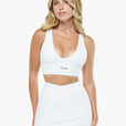 Brassière Crossed Back - White