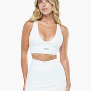 Brassière Crossed Back - White