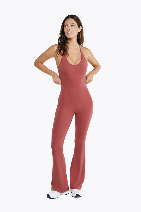 Flare Lace Jumpsuit - Terra