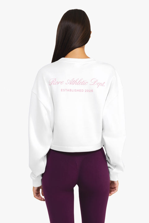 Sweat Rore Athletic Crop - White