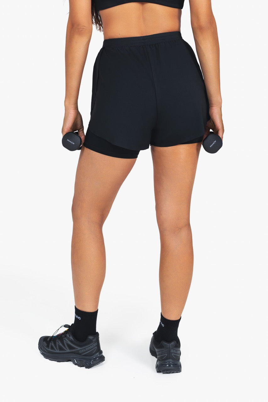 Short 2in1 Mesh - Black