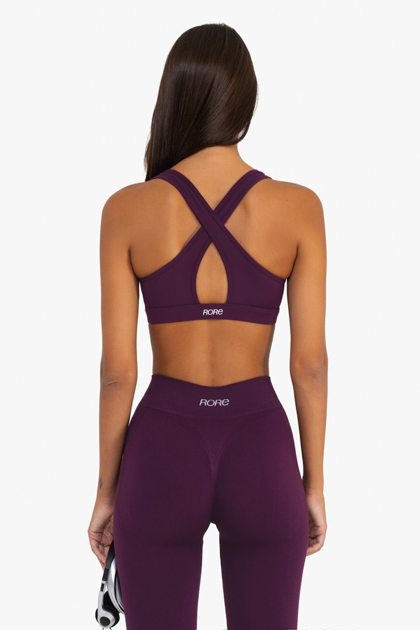 Brassière Zip Tech - Dark Berry