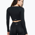 Top Crossed Manches Longues - Black