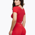 Top Square Manches Courtes - True Red