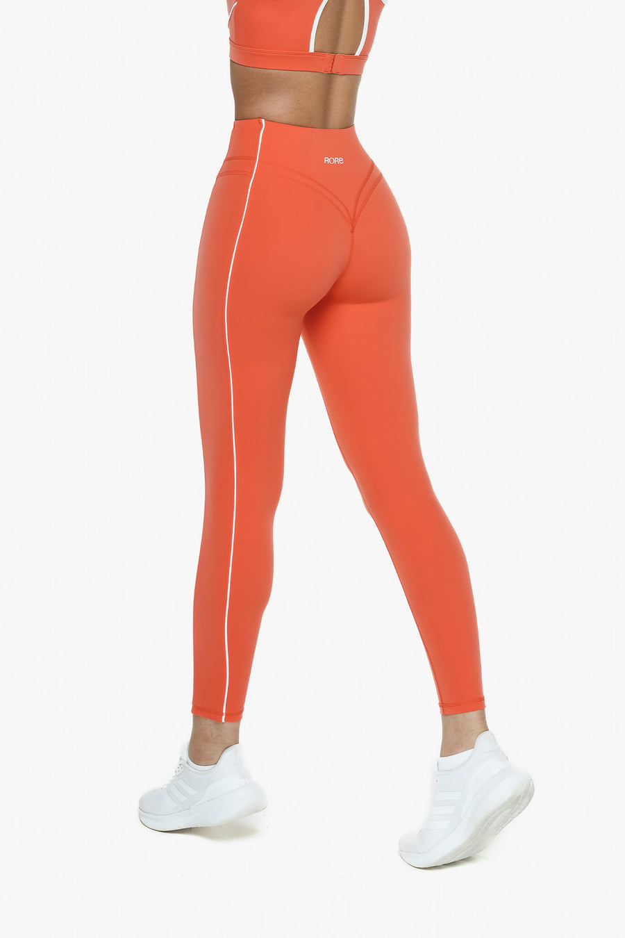 Retro Contour Leggings - Golden Peach