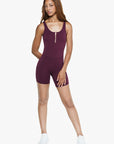 Combinaison Short Zip Tech - Deep Purple