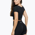 Top Square Manches Courtes - Black