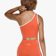 Top Asymétrique Retro - Golden Peach