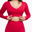 Top Crossed Manches Longues - True Red