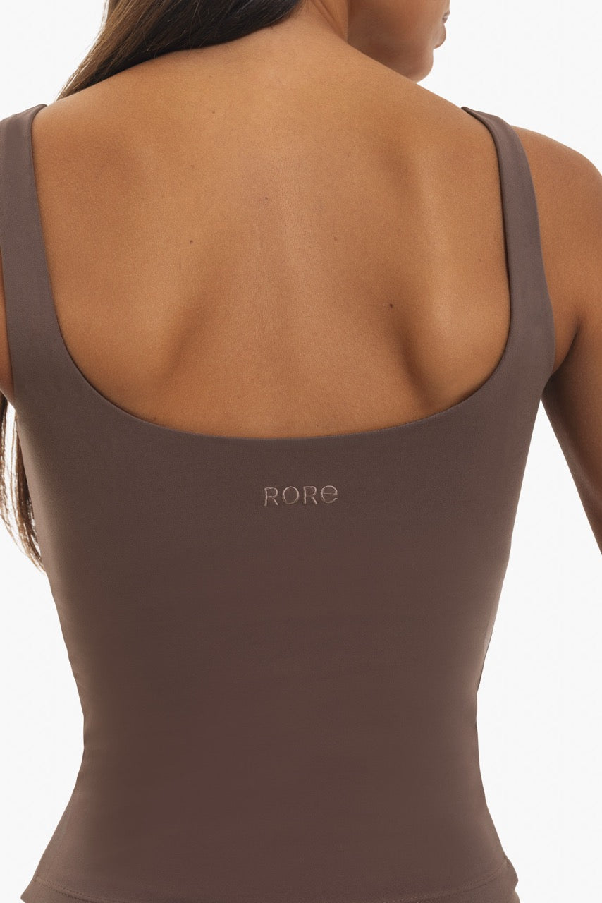 Top Wavy Tank Bra - Plum