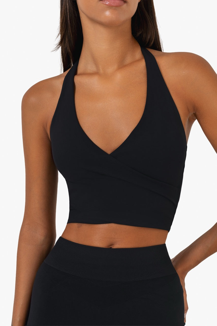 Crossed Tank Top - Black