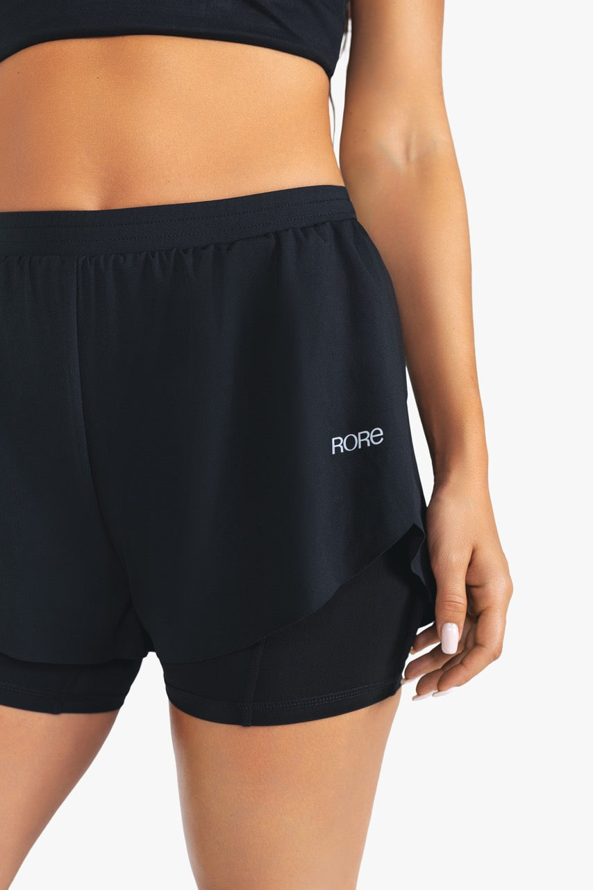 Short 2in1 Mesh - Black