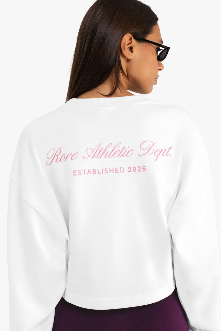 Sweat Rore Athletic Crop - White