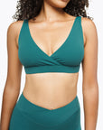 Brassière Crossed - Deep Teal