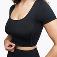 Top Square Manches Courtes - Black