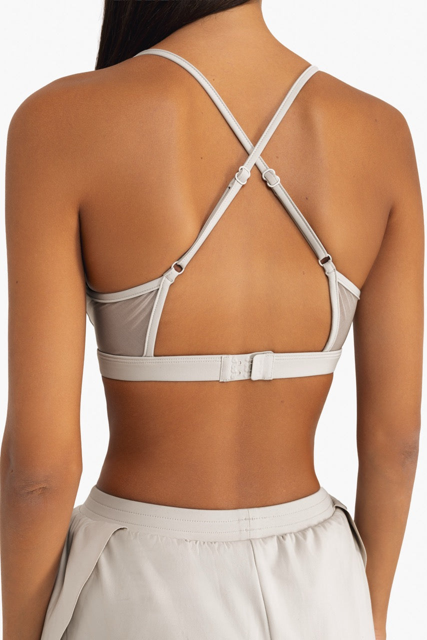 Power Mesh Sports Bra - Coconut
