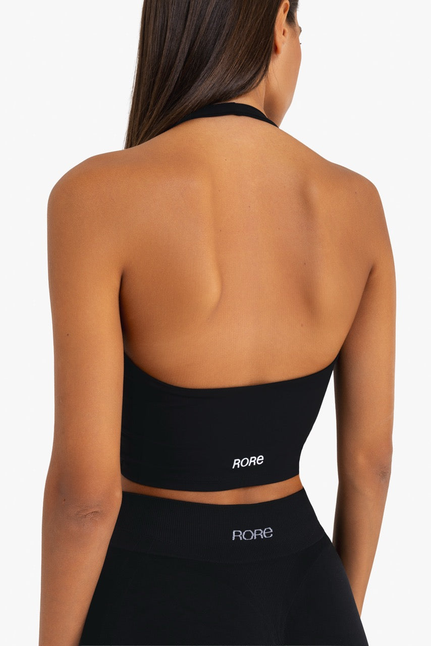 Crossed Tank Top - Black
