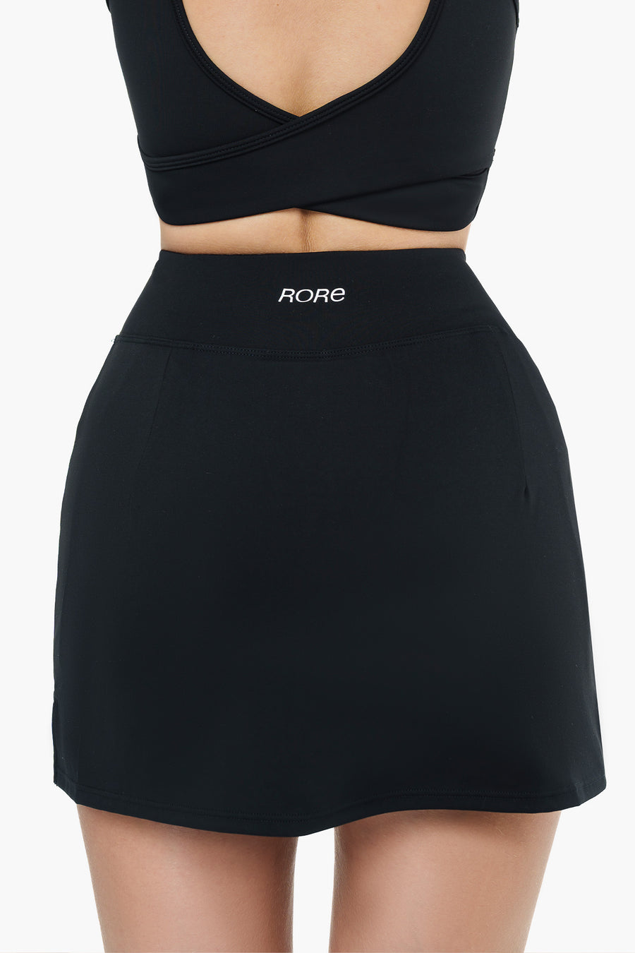 2in1 Crossed Sports Skirt - Black