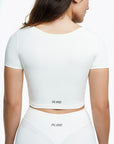 Top Square Manches Courtes - White