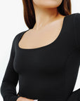 Top Square Manches Longues - Black