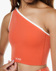 Top Asymétrique Retro - Golden Peach