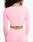 Top Crossed Manches Longues - Pink Blush