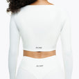 Top Crossed Manches Longues - White