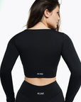 Top Crossed  Manches Longues - Black