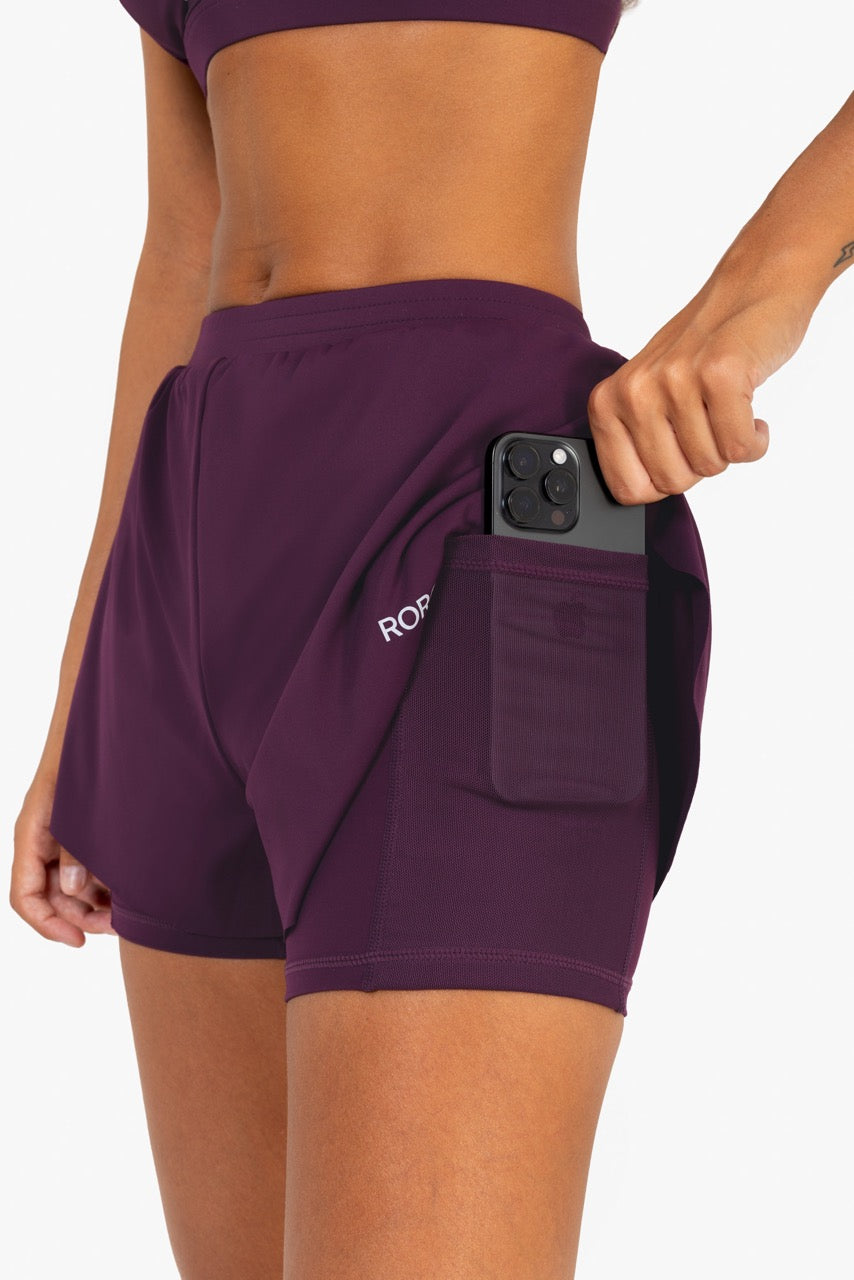 Short 2in1 Mesh - Dark Berry