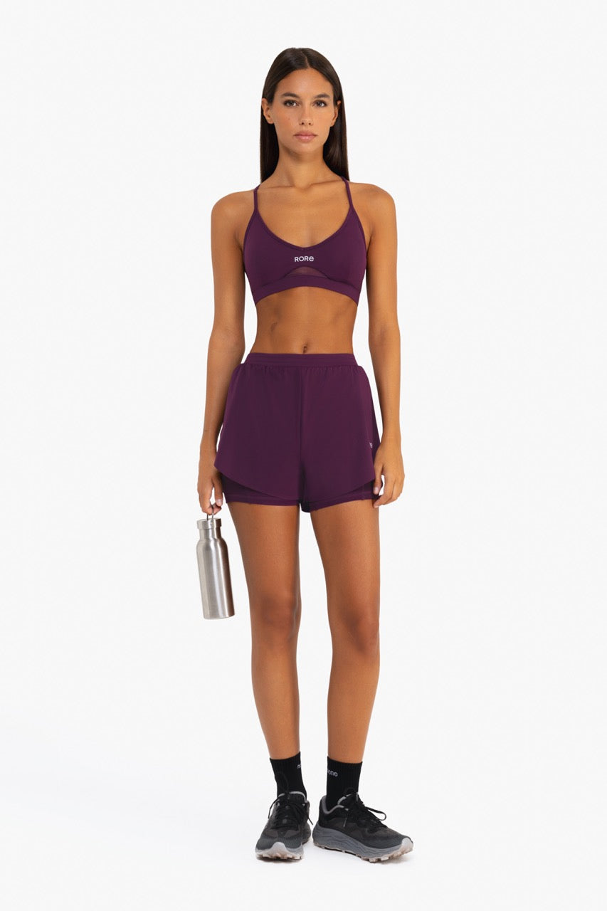 Brassière Power Mesh - Dark Berry