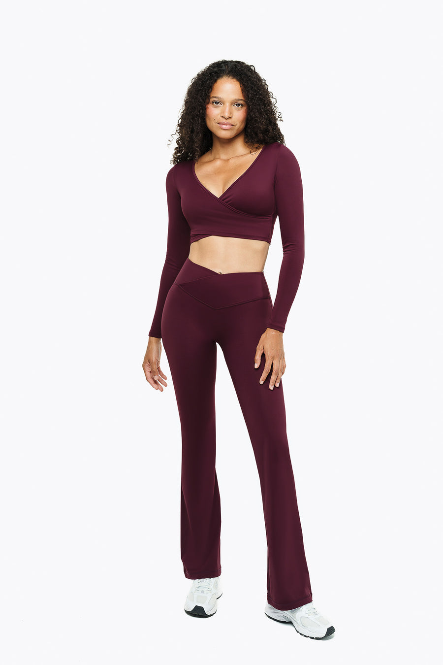 Top Crossed Manches Longues- Deep Purple