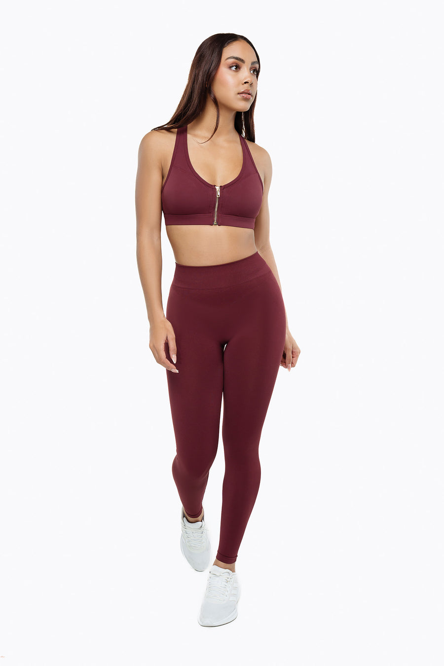 Tech Zip Sports Bra - Redstone