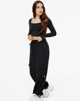 Top Square Manches Longues - Black