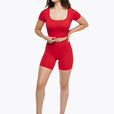 Top Square Manches Courtes - True Red