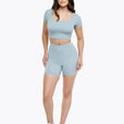 Top Square Manches Courtes - Powder Blue