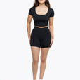 Top Square Manches Courtes - Black